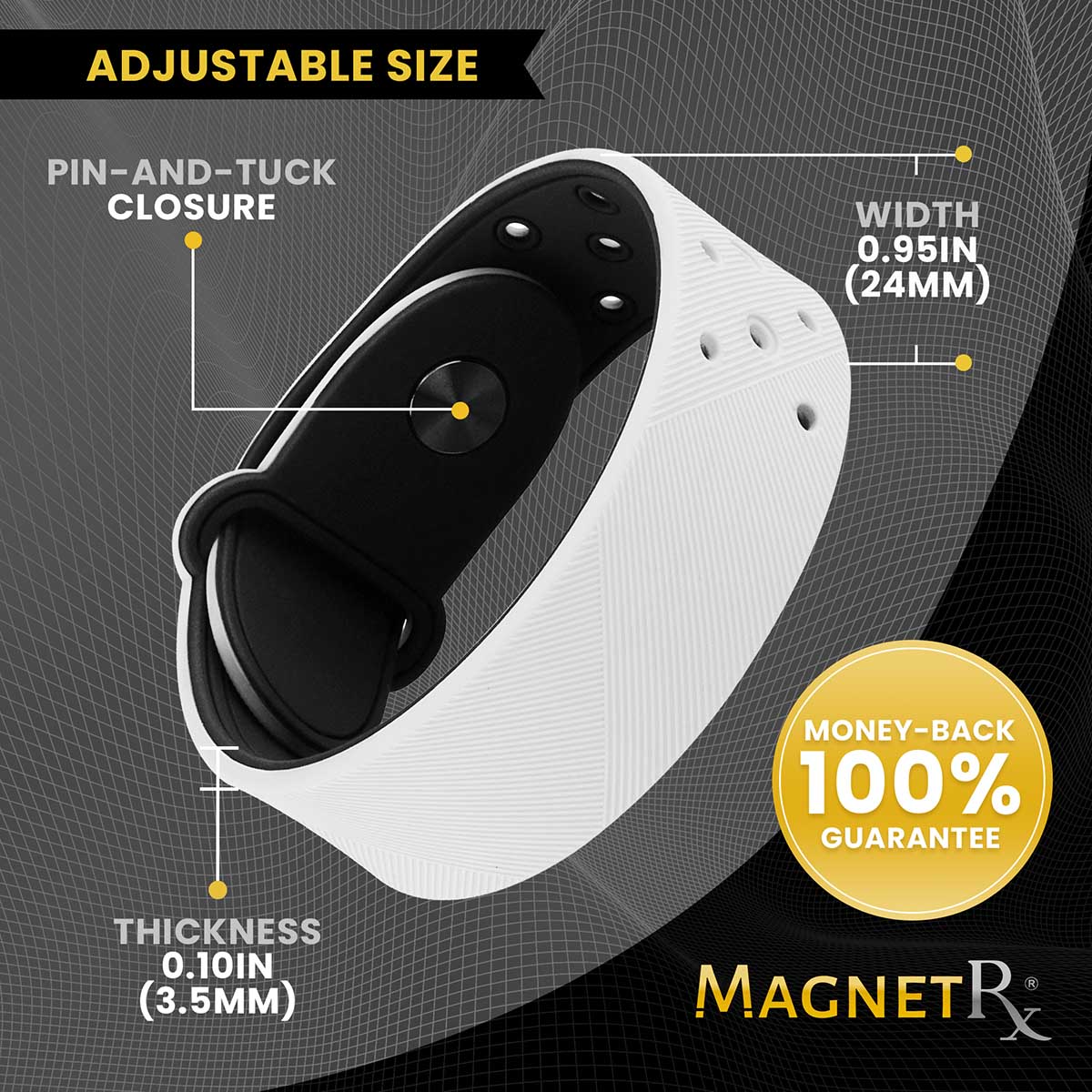 Ultra Strength Sports Magnetic Bracelet (White)